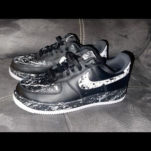 Custom paint splatter Air Force ones.